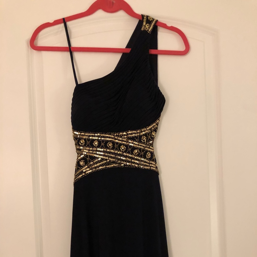 Navy and Gold Gown